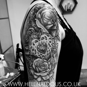 Roses & Locket Tattoo
